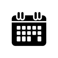 minimalist calendar icon on transparent background