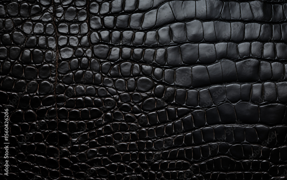 Poster close up of dark alligator skin texture showing scales and patterns clearly