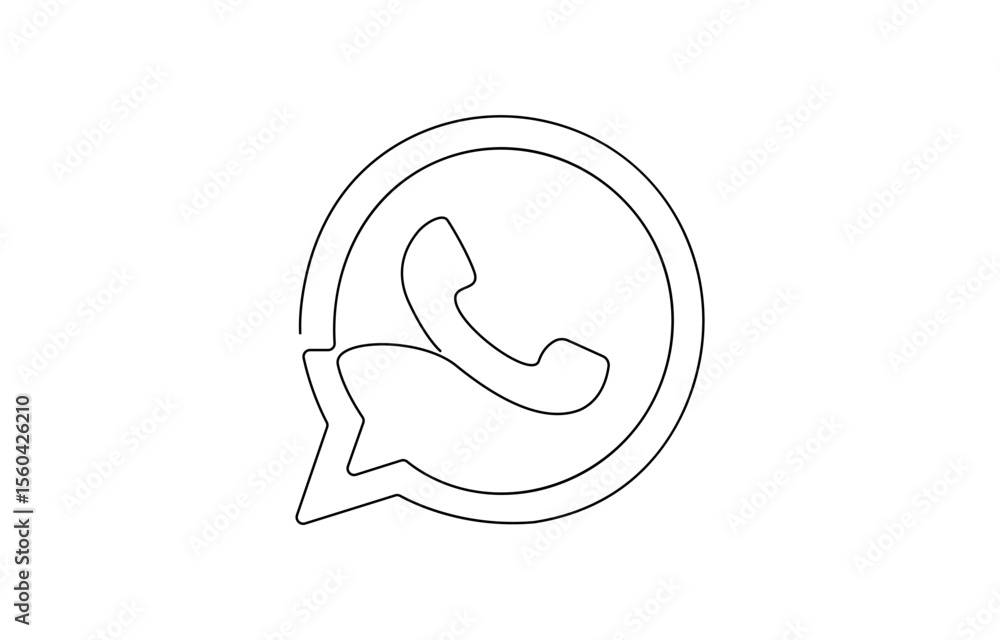 Poster continuous drawing of one line of an web site. web concept. web site, isolated white background, vec