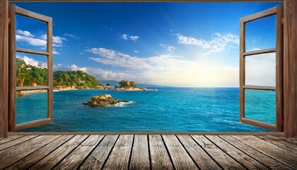 sea landscape in the window