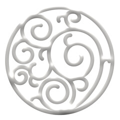 3d illustration of a decorative ornament