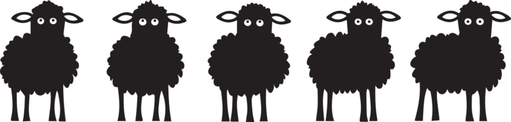 Five Black Sheep Silhouettes A Simple Elegant Design