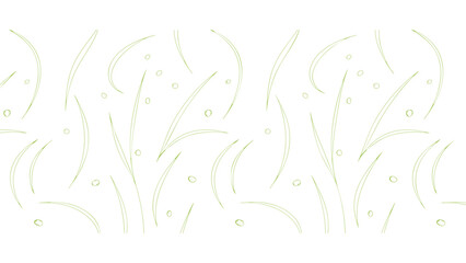 Abstract Green Grass and Circles Pattern