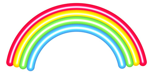 3d illustration of rainbow on transparent background