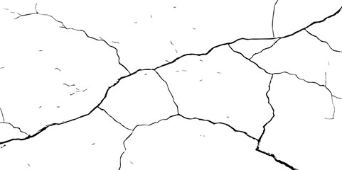 closeup of cracks and fissures of peeling paint on a transparent background-Old concrete wall with cracked flaking paint

