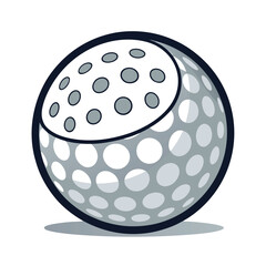 Simple Golf Ball Vector Illustration