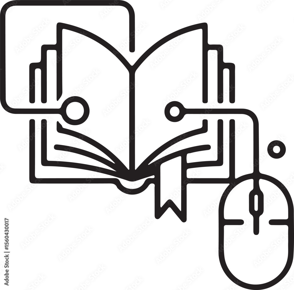 Poster digital book online reading and e-learning resources
