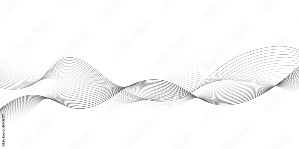 Poster abstract wave element for design. digital frequency. elegant abstract smooth swoosh speed gray wave 