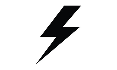 thunderbolt icon. simple electrical energy power sign. lightning bolt symbol. vector illustration