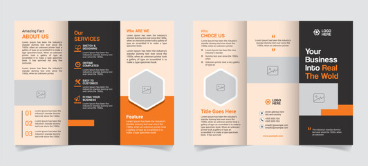 Trifold Brochure Template Design with Vector File and Fully Customization