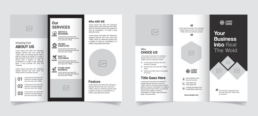 Trifold Brochure Template Design with Vector File and Fully Customization