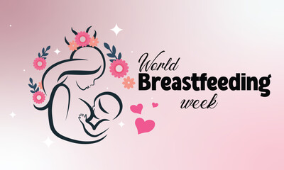 World breastfeeding week concept.