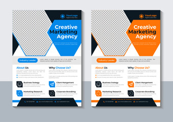 Modern Business Flyer Design Template, Annual Report, Marketing, layout, Vector Illustrator