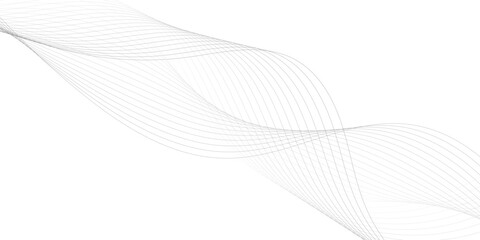 Abstract wave element for design. Digital frequency track equalizer. Stylized line art background. Vector illustration. Wave with lines created using blend tool.