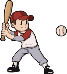 boy playing baseball