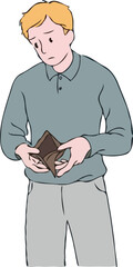 man with Empty wallet