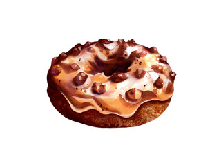 Donut watercolor clipart
