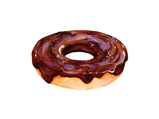 Donut watercolor clipart