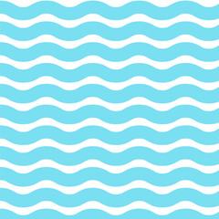 Sea waves seamless pattern.Blue wave repeat pattern isolate on white background.Ocean wave water background.Vector graphic abstract illustration.
