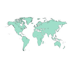 green world map © xai