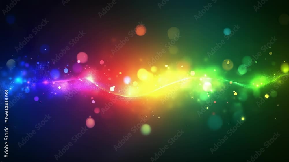 Aufkleber abstract colorful vibrant light streak with glowing bokeh effect for festive background