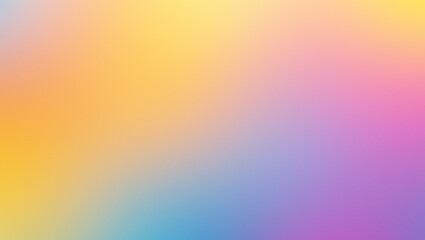 Obraz premium Soft Pastel Gradient Background: Dreamy, Blurry, Abstract Texture in Yellow, Blue, and Purple Hues for Website Design, App Interface, or Presentation.