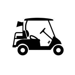 Premium Vector Collection of Sleek Golf Cart Silhouette Icons for Sports and Design Projects