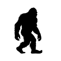 Fototapeta premium Premium Vector Collection of Mysterious Bigfoot Silhouette Icons for Wildlife and Design Projects