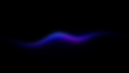 Abstract Blue and Purple Wave Light Streak on Black Background