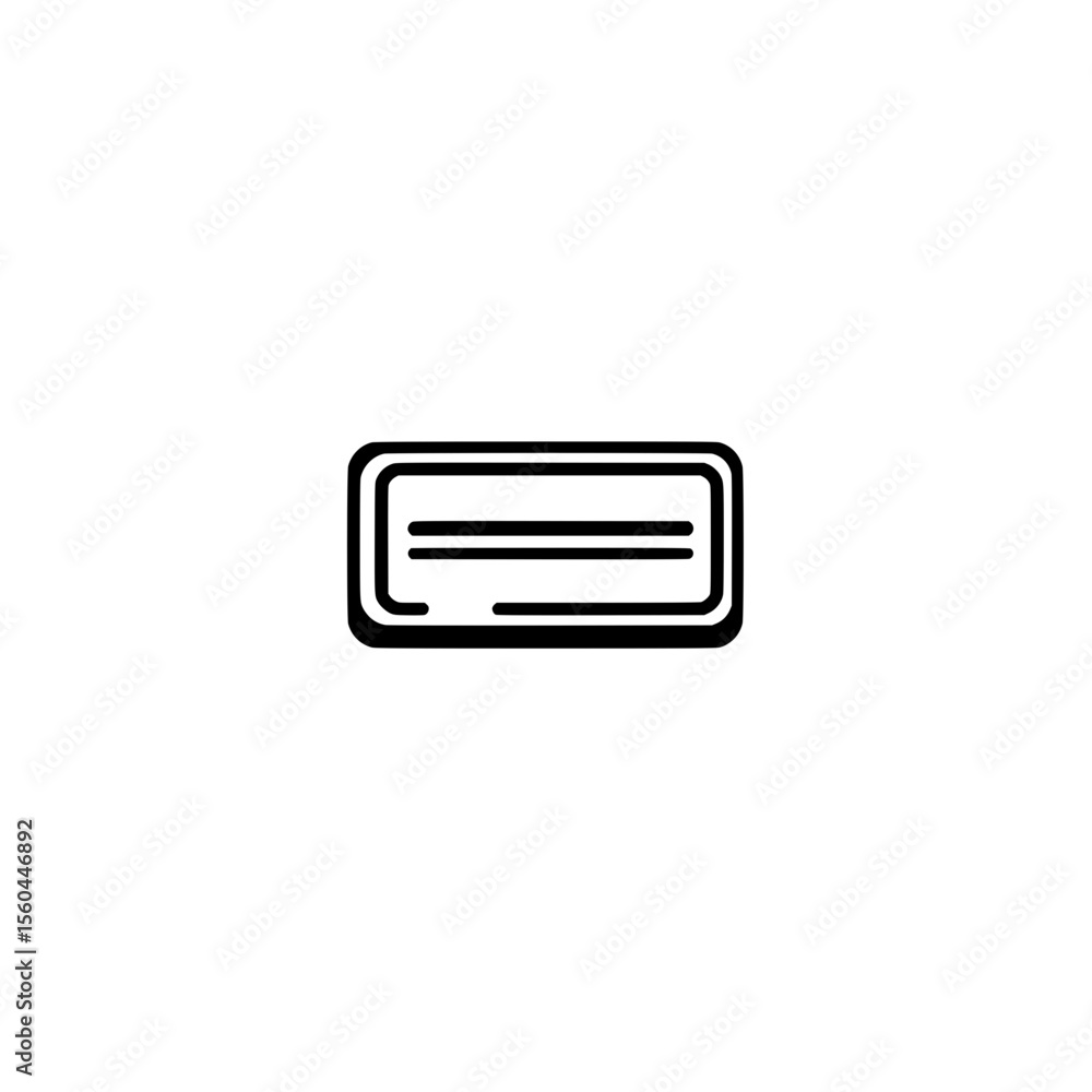 Aufkleber text box icon vector representing message input field for chat interface and communication ui