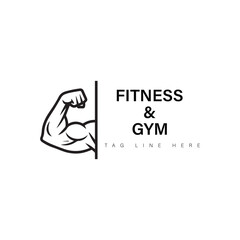 Modern Minimalist Gym Logo Design for Fitness, Workout, and Health Brands