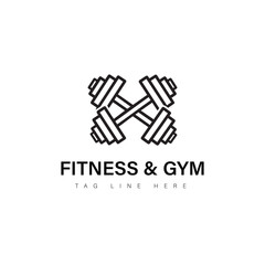 Modern Minimalist Gym Logo Design for Fitness, Workout, and Health Brands