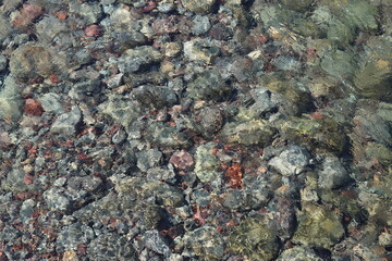 Clear river water with a bed of stones