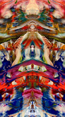 Abstract art background . Hand painting artwork on canvas .