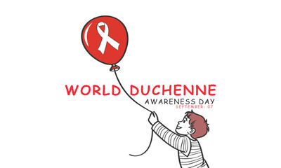 World Duchenne Awareness Day. Duchenne Concept Design Background.
