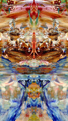 Abstract art background . Hand painting artwork on canvas .