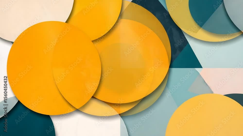 Aufkleber abstract geometric design with circles and triangles