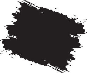 Modern black brush or splash on a white background