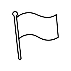 Flag lne icon Vector Design on White Background
