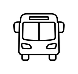Bus line icon symbol bus stop sign symbol vector icon isolated on white
