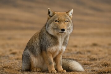 Fototapeta premium Tibetan fox in natural habitat