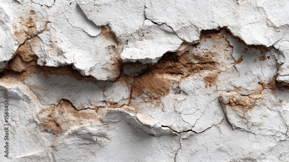 Poster abstract texture of white paint strokes covering the surface forming a relief pattern creating a uni