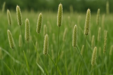 Lush green field serenity