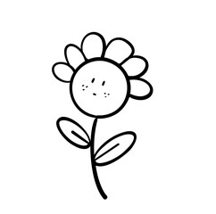 cute sunflower doodle