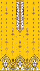 Ethnic Work Mughal Art Pattern Design Allover Print