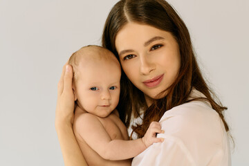 Embracing motherhood with joy and love in a serene moment of connection