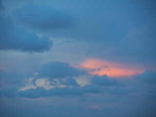 blurred photo of cloud and sunset sky.