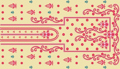 Mughal Flower | Flower art drawing, Flower drawing, Mughal paintings, Seamless Indian Mughal Flower Motif 