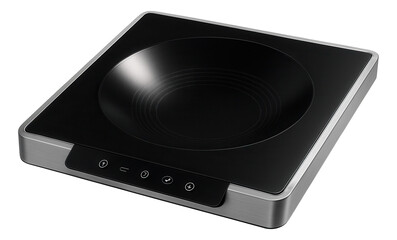 Fototapeta premium A built-in induction wok burner, specifically designed for Asian cooking in a contemporary home kitchen.