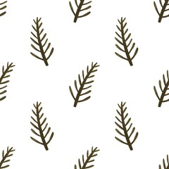 Seamless pattern with cartoon twigs. hand drawing. ornament, flat style. design for fabric, print, textile, wrapper	